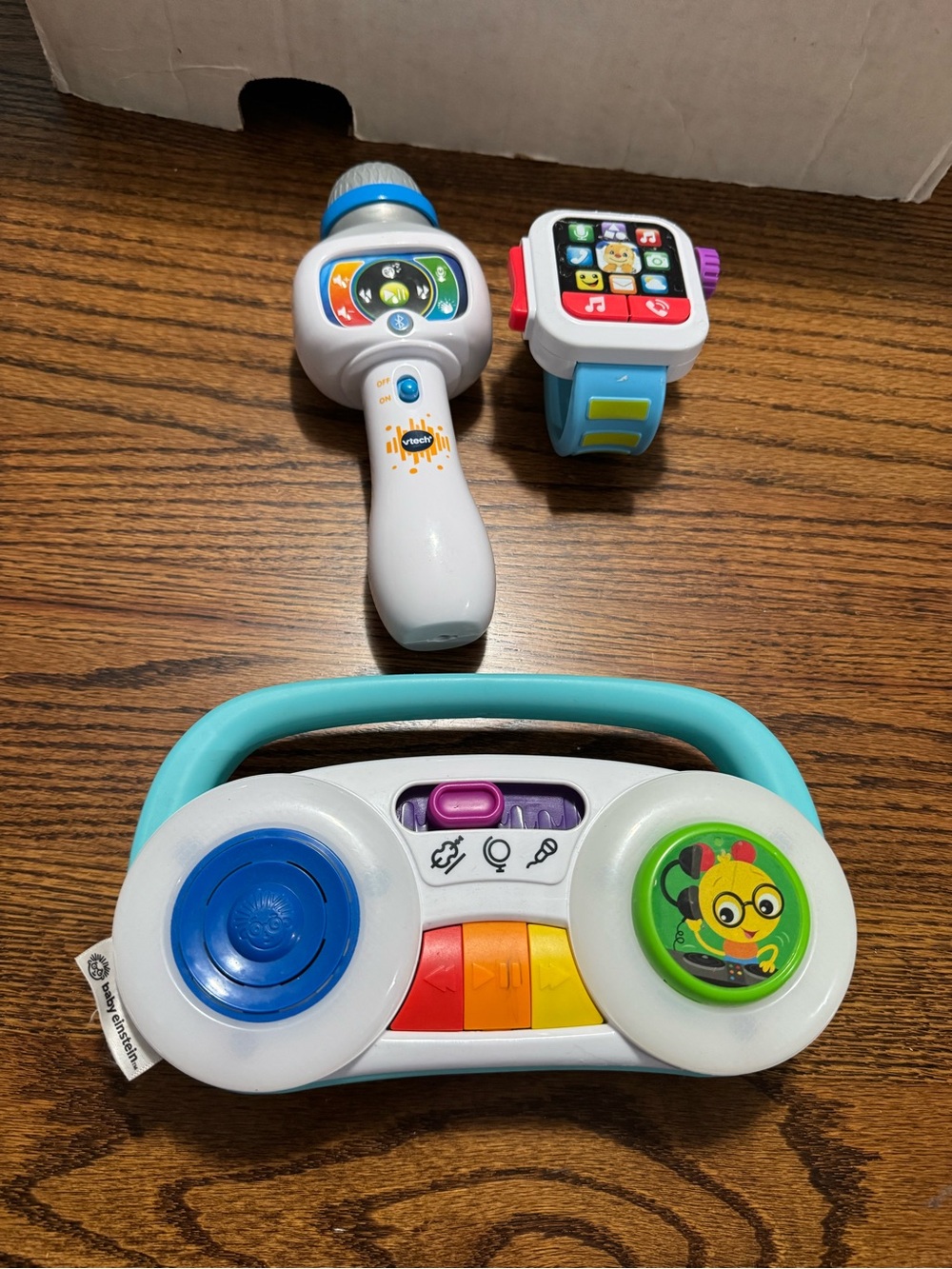 Baby Einstein & fisher price Kids 3-Piece Musical Toy Set - White & Blue